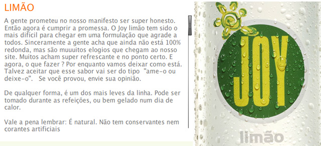 Suco Joy - Limão Suco Joy - Limão
